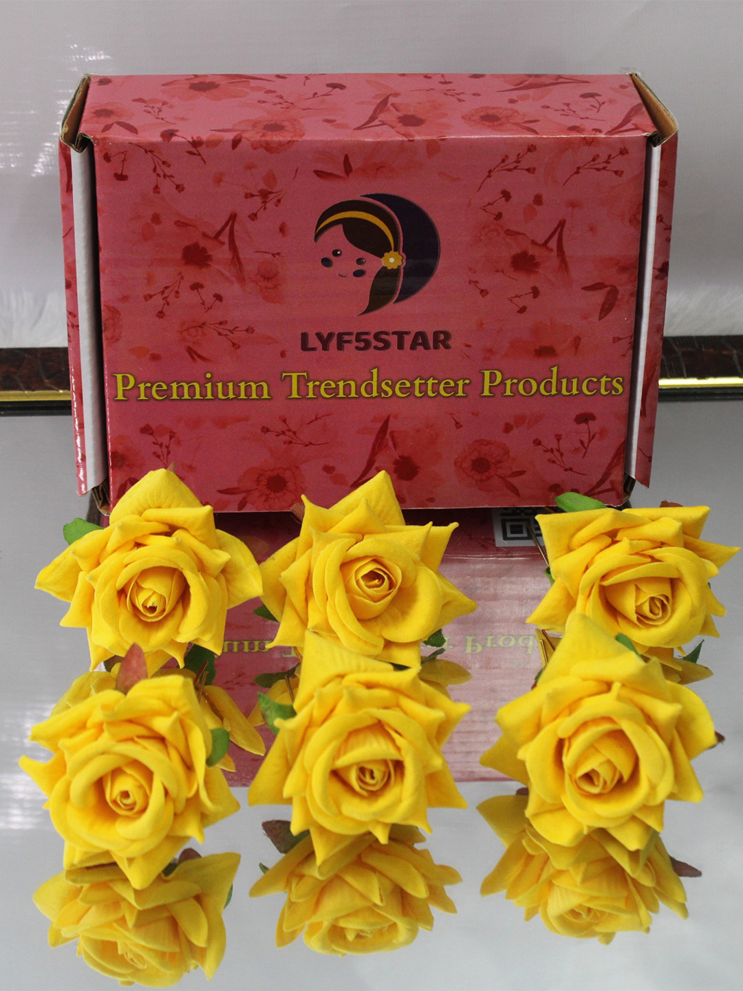 LYF5STAR Women Yellow & Green Set of 6 Floral U Pins