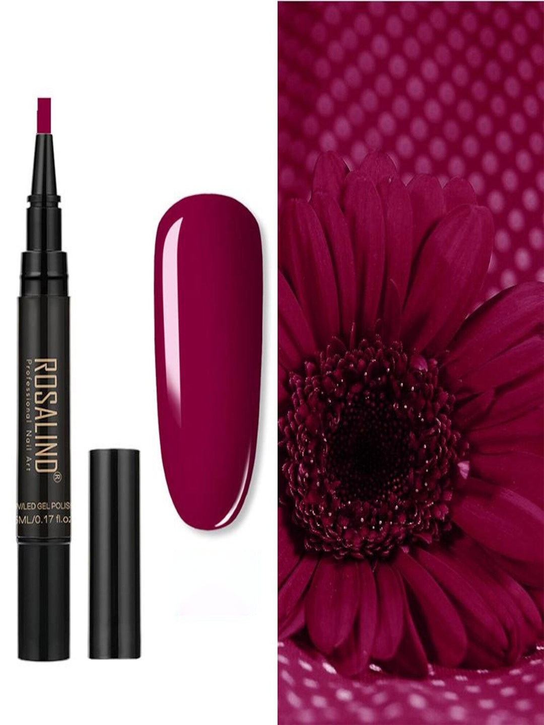 ROSALIND UV LED Light to Cure Gel Pen Nail Polish 5 ml - Shade 14