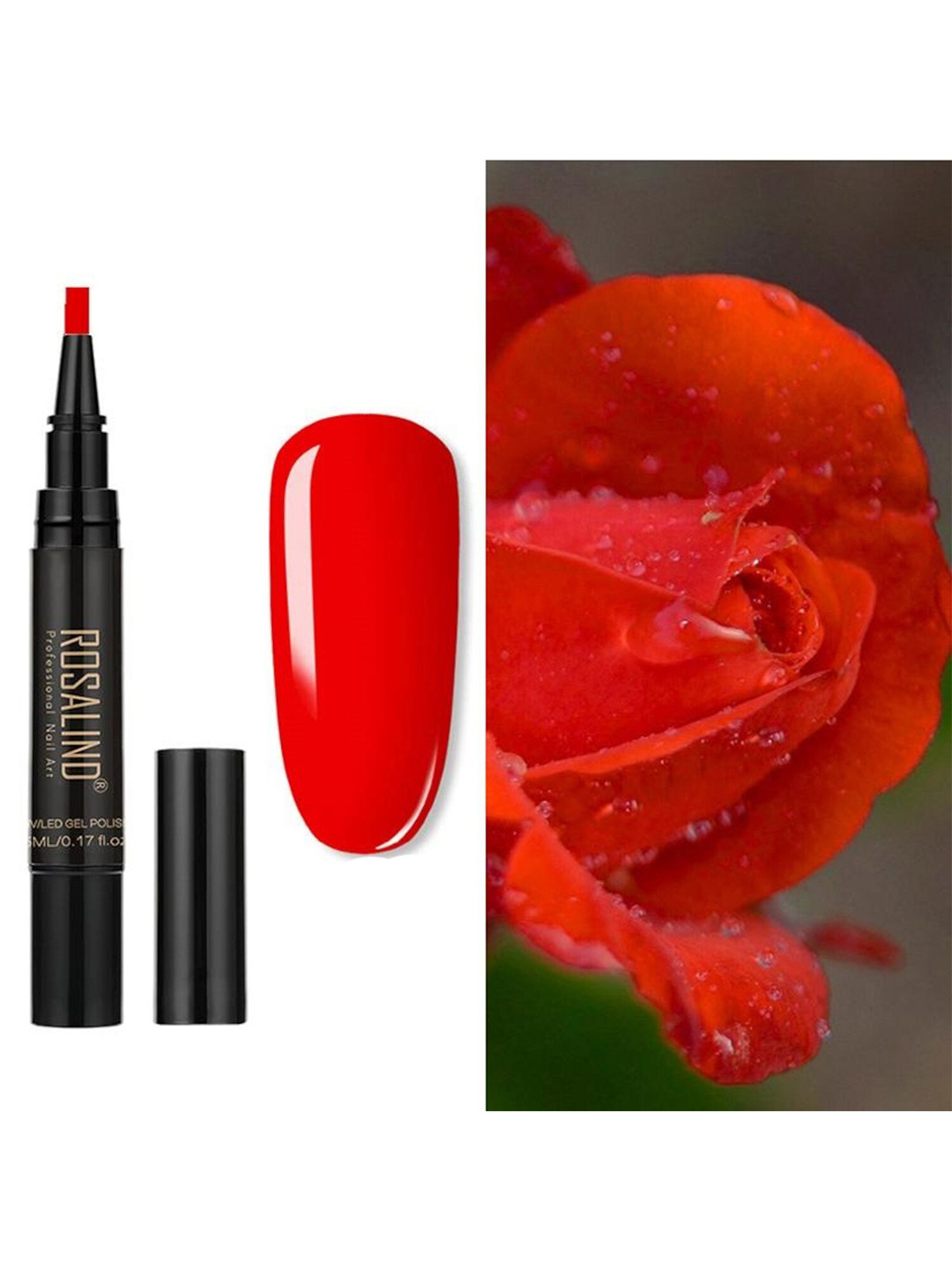 ROSALIND UV LED Light to Cure Gel Pen Nail Polish 5 ml - Shade 21