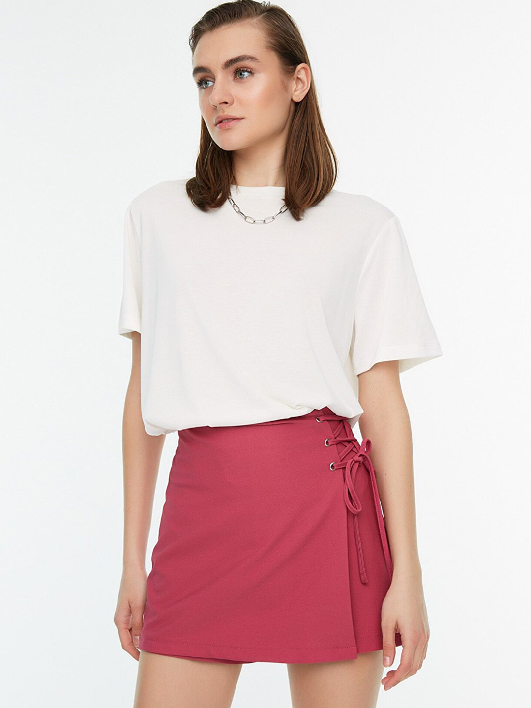 Trendyol Women Burgundy Hot Pants Shorts