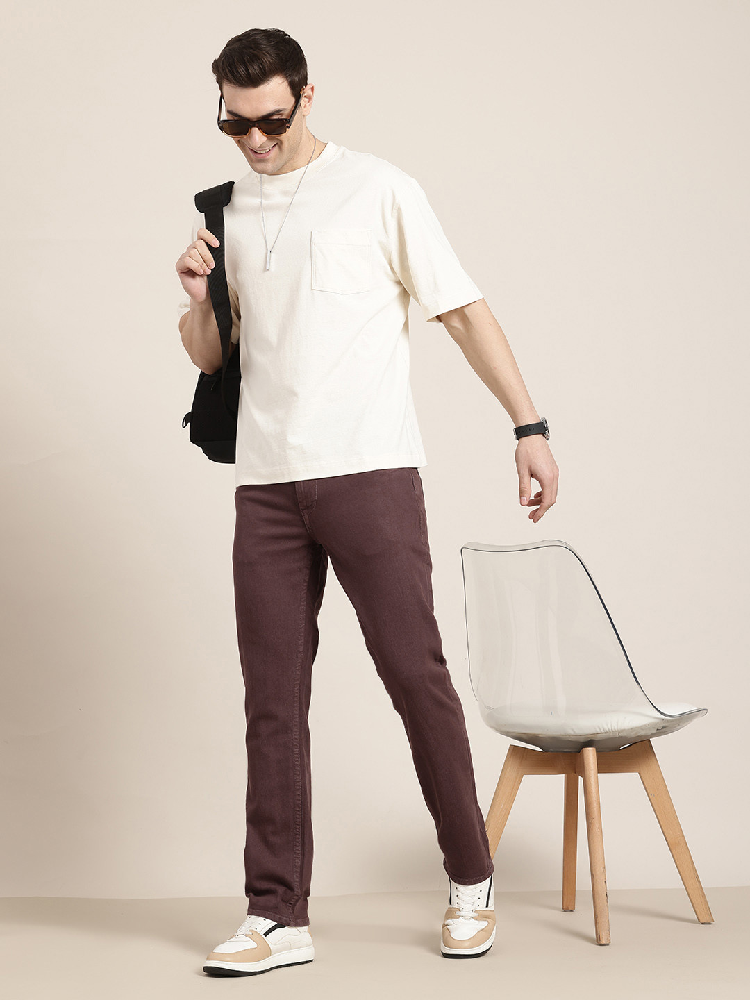 HERE&NOW Men Mid-Rise Stretchable Slim Fit Jeans