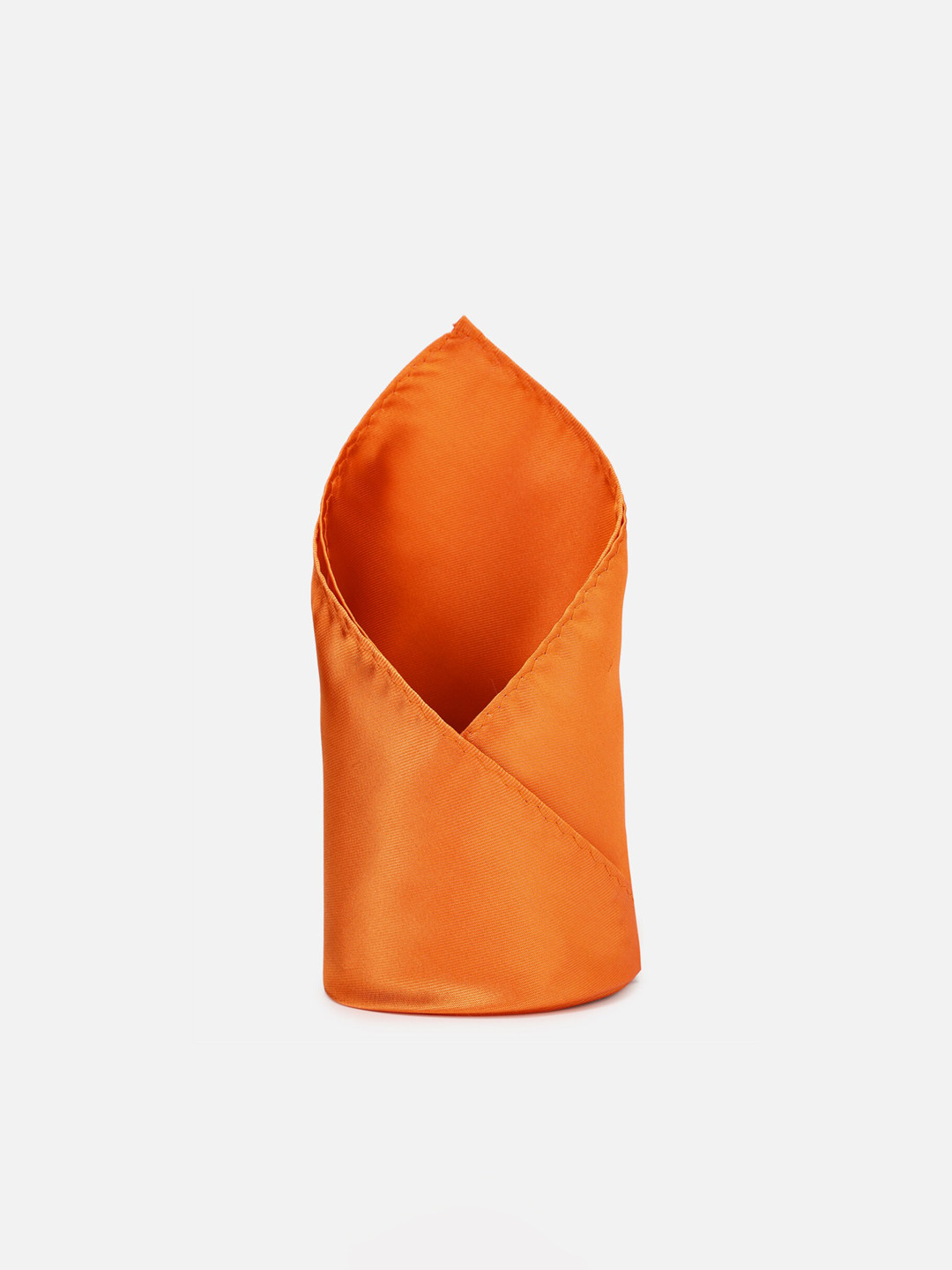 Peter England Men Orange-Colored Solid Pocket Square