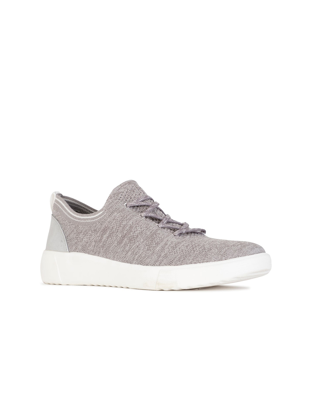 Naturalizer Women Grey Woven Design Textile Sneakers