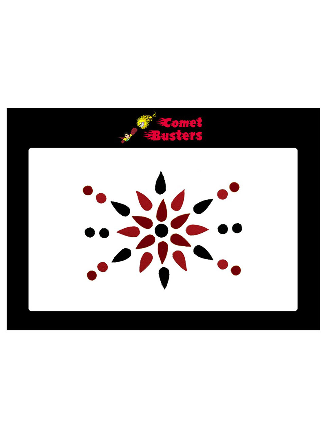 Comet Busters 31 Pcs Reusable Designer Bindis - Maroon & Black