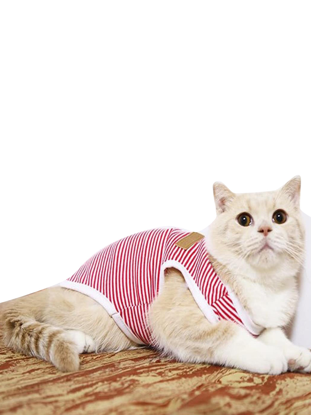 PAWCHIE Red Striped Dog Cotton T-Shirt