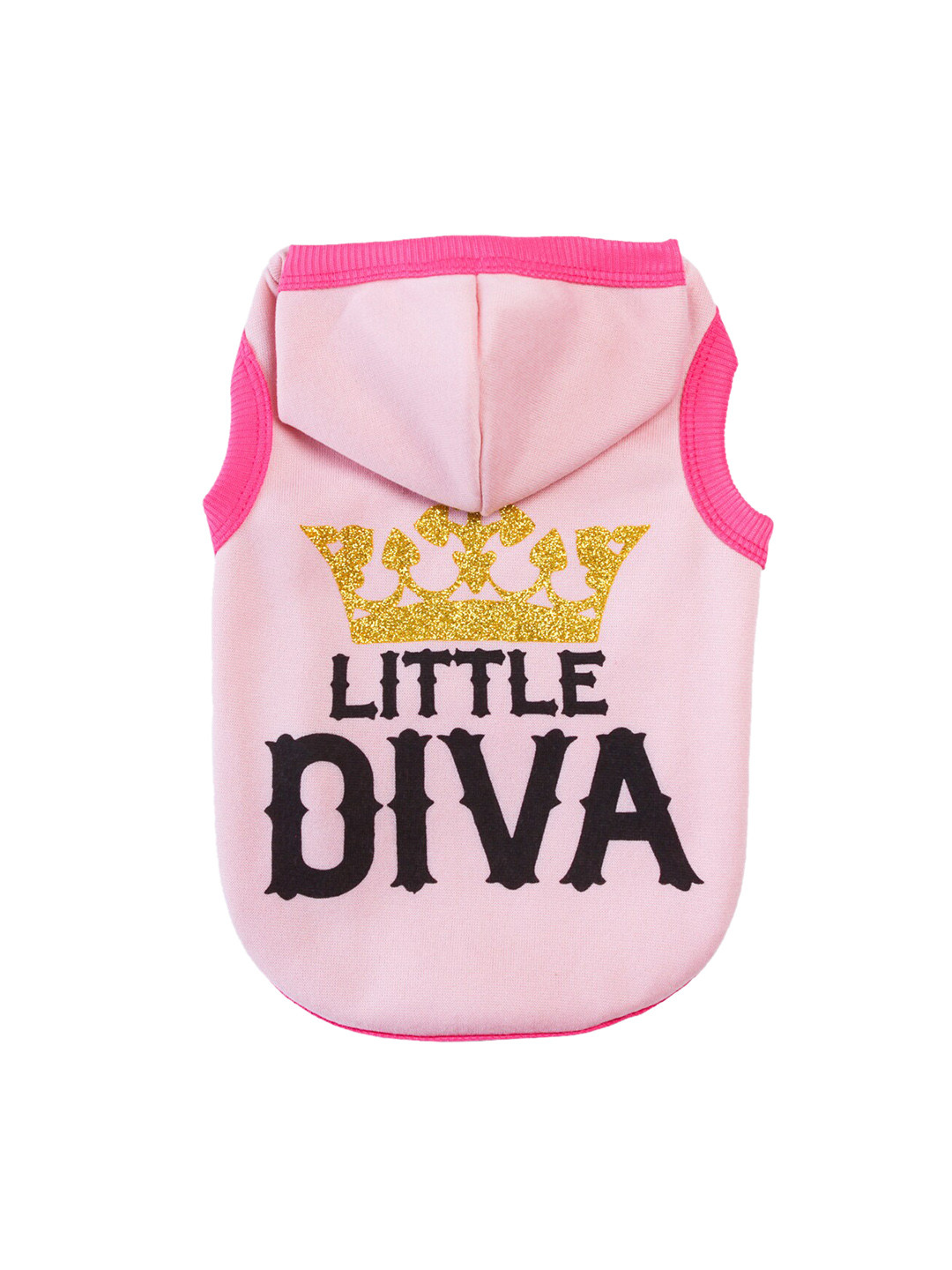 PAWCHIE Pink & Black Printed Hooded Dog T-Shirt