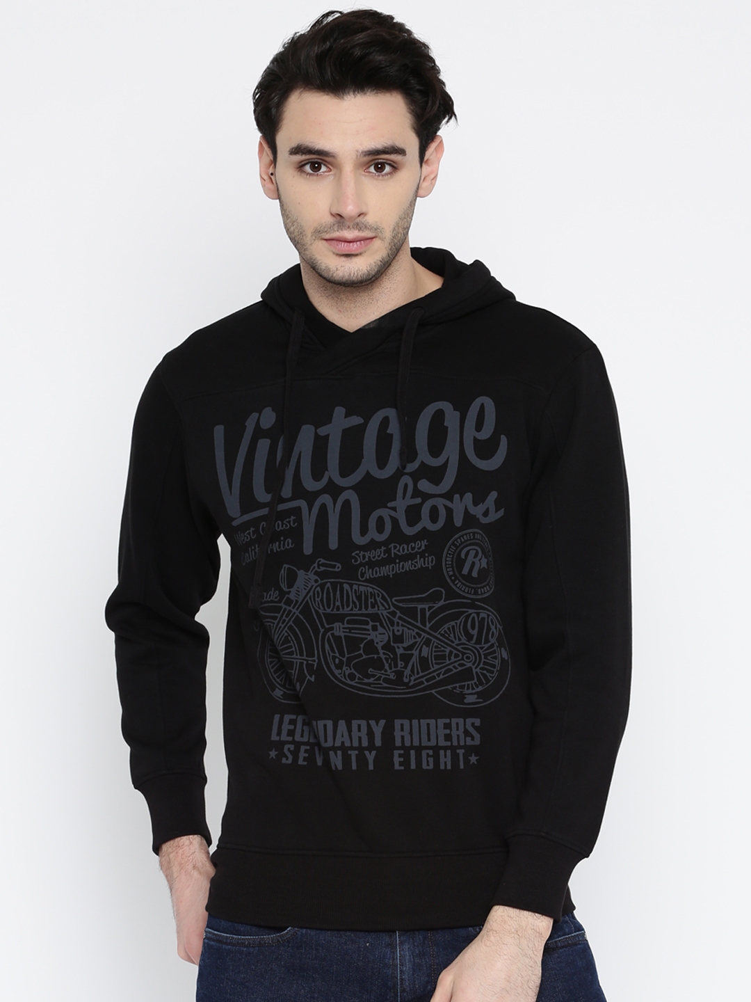 Vintage Men's Sweatshirt - Black - L