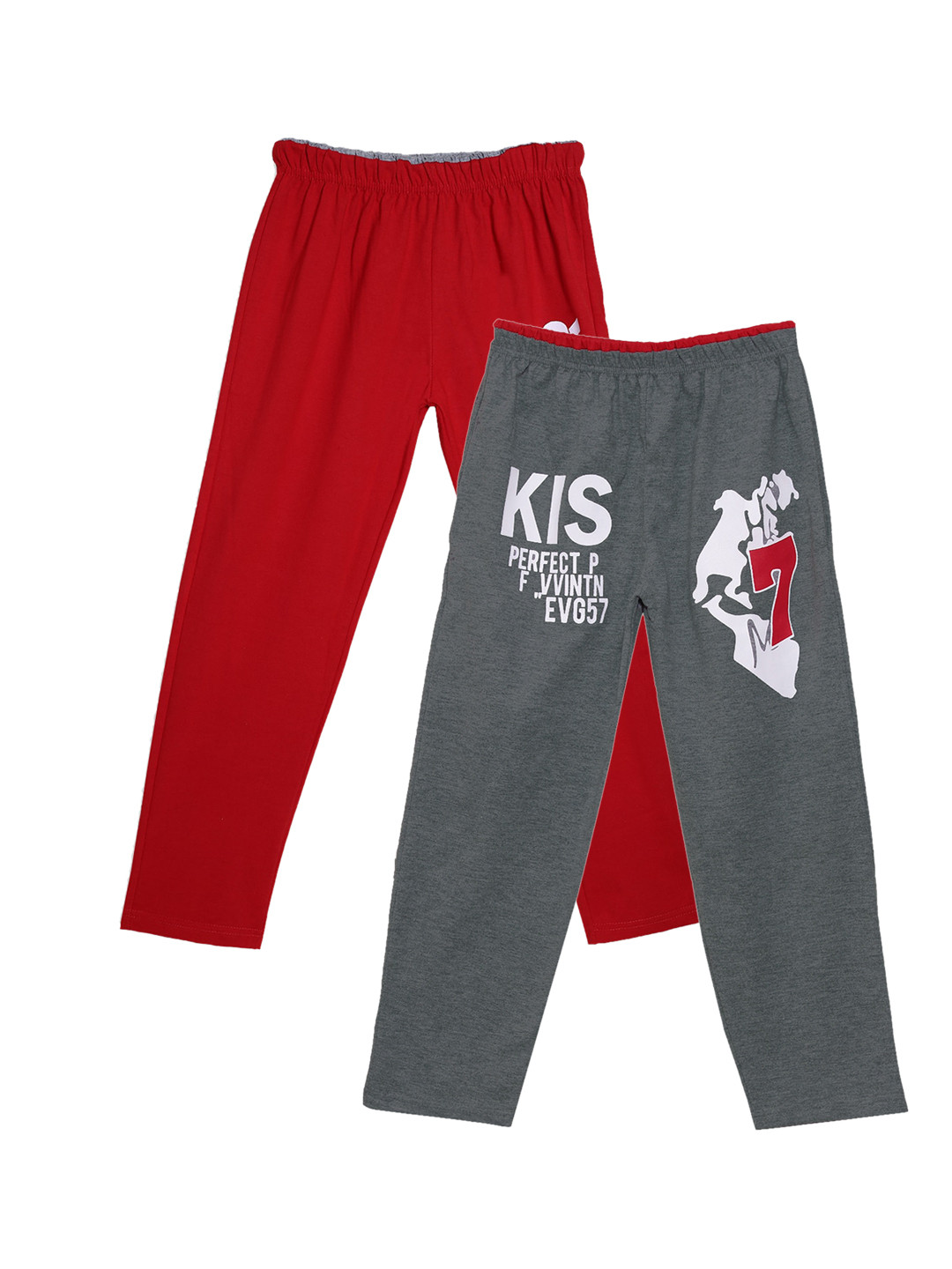 Fashionable Boys Pack Of 2 Printed Relax-Fit Pure Cotton Track Pants