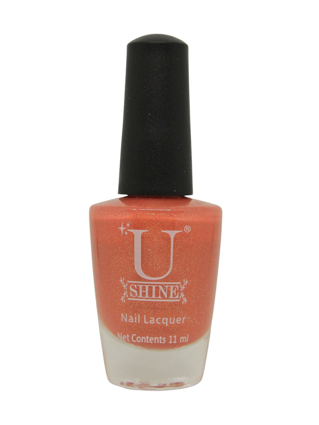 U Shine Deep Pink Shimmer Nail Lacquer - 11ml