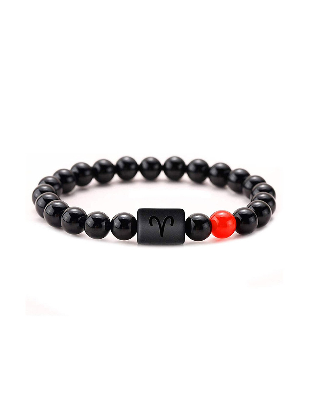 Young & Forever Unisex Black & Red Brass Crystals Handcrafted Bracelet