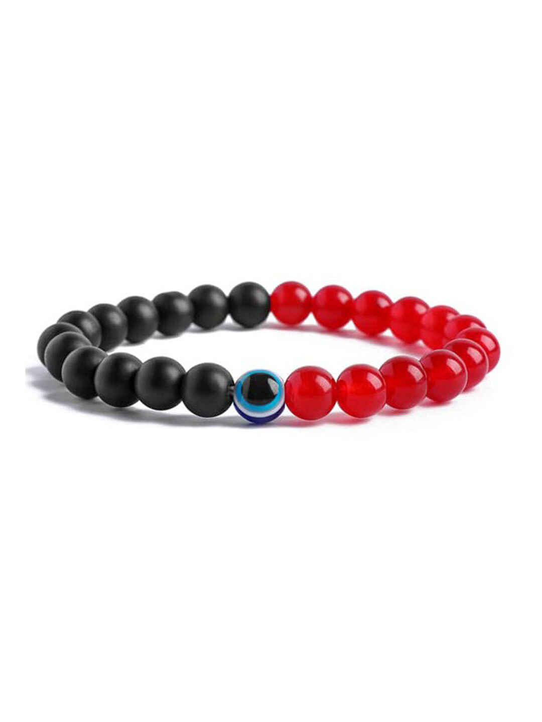 Young & Forever Unisex Red & Black Brass Onyx Handcrafted Bracelet