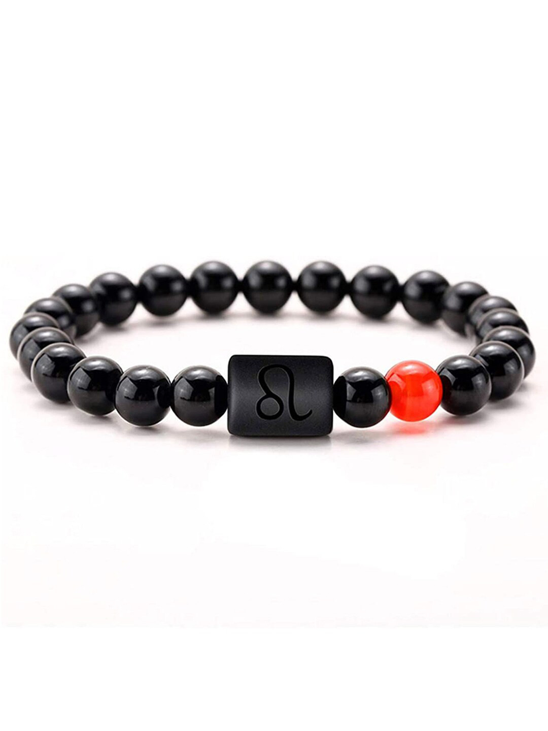 Young & Forever Unisex Black & Orange Brass Crystals Handcrafted Bracelet