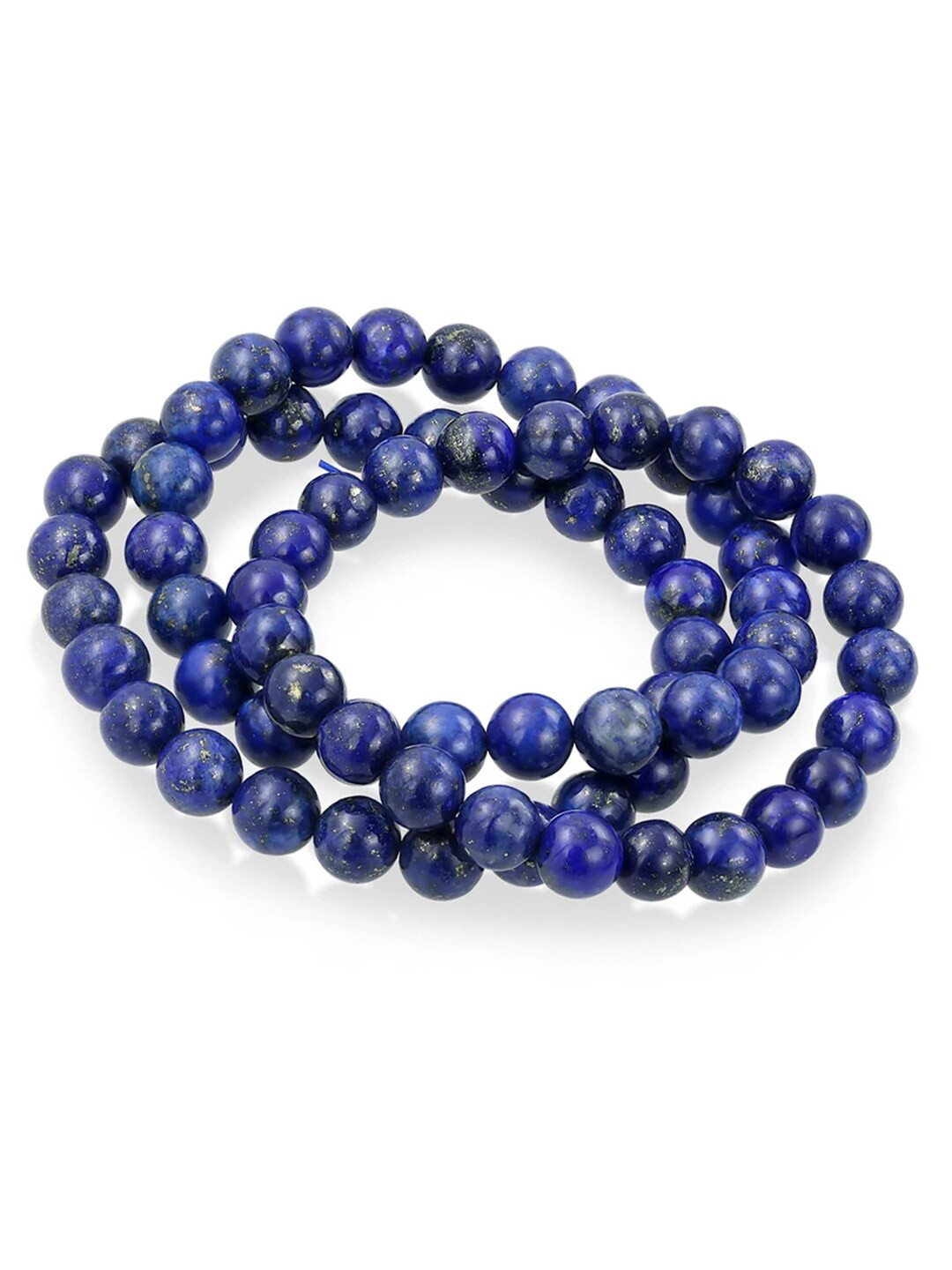 Young & Forever Unisex 3 Blue Brass Lapis Lazuli Handcrafted Bracelet