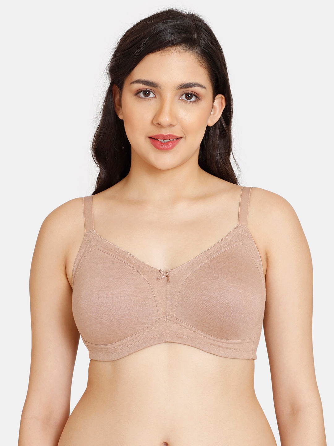 Rosaline by Zivame Blue Lace Half Coverage Double Layered Everyday Bra