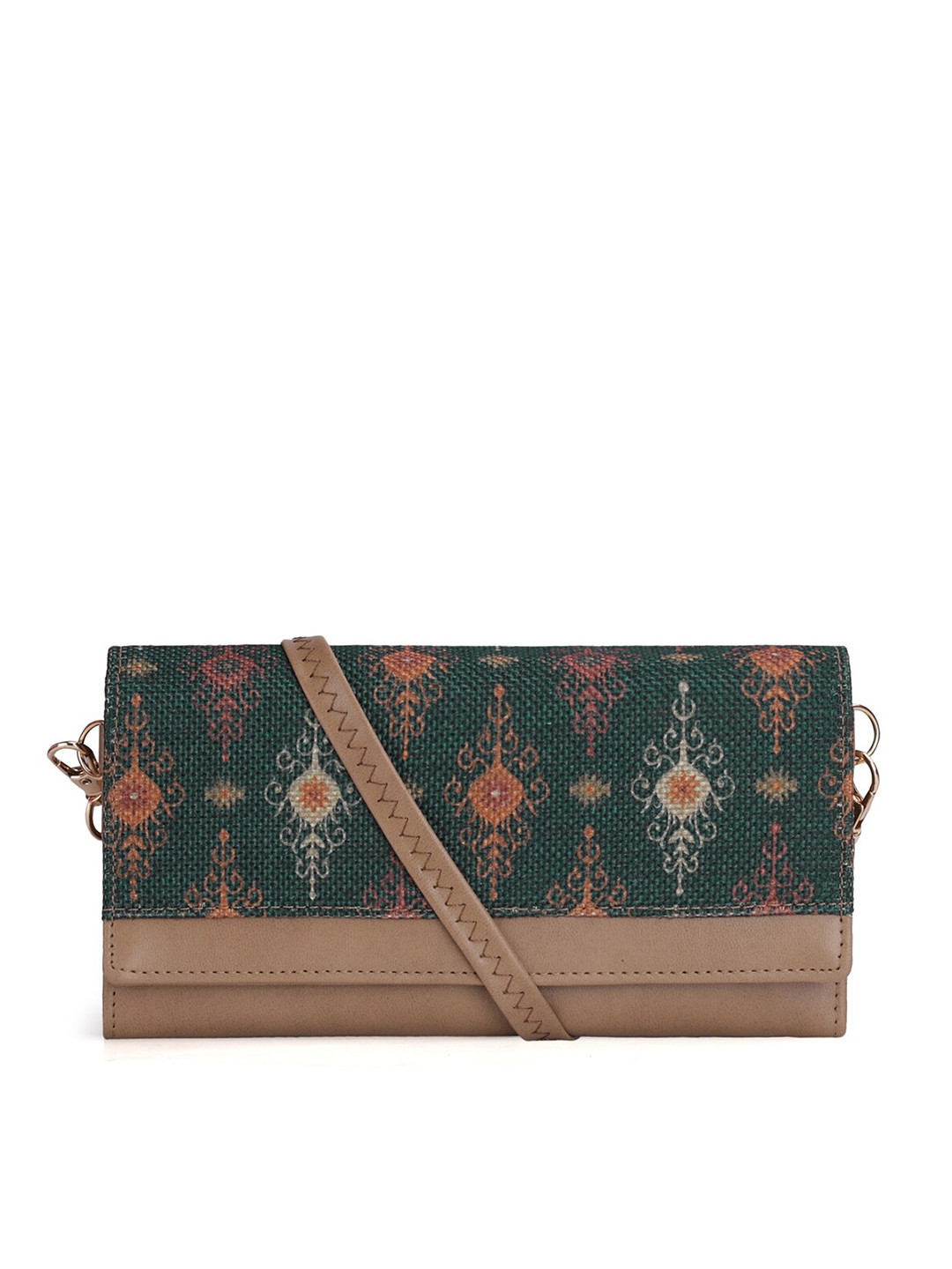 THE CLOWNFISH Erika Sea Green & Brown Envelope