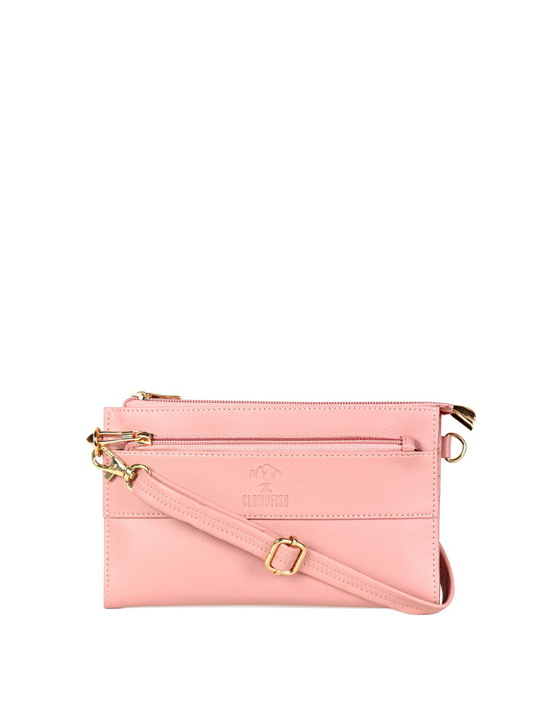 THE CLOWNFISH Priscilla Pink Textured Synthetic Leather Two Fold Wallet