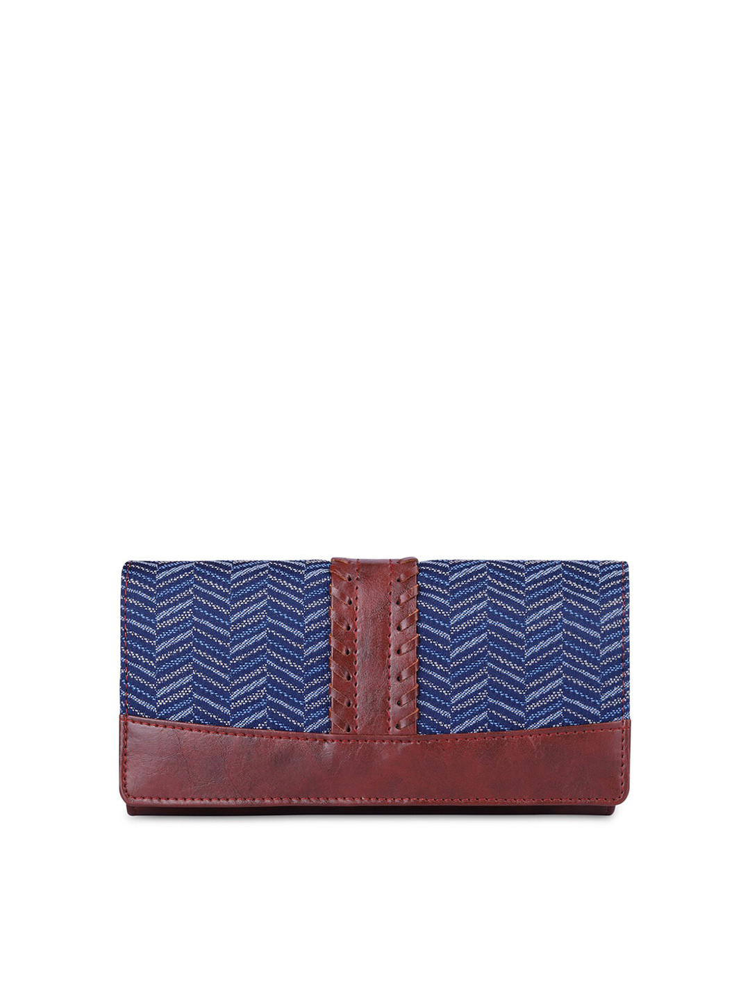 THE CLOWNFISH Serina Blue & Maroon Geometric Envelope