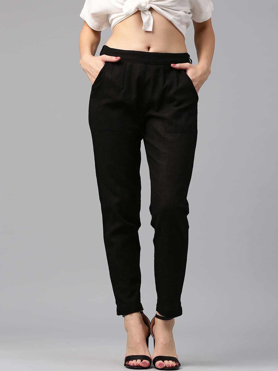 Buy Louis Philippe Men Black Slim Fit Solid Permapress Finest Wrinkle Free  Formal Trousers - Trousers for Men 8295263 | Myntra