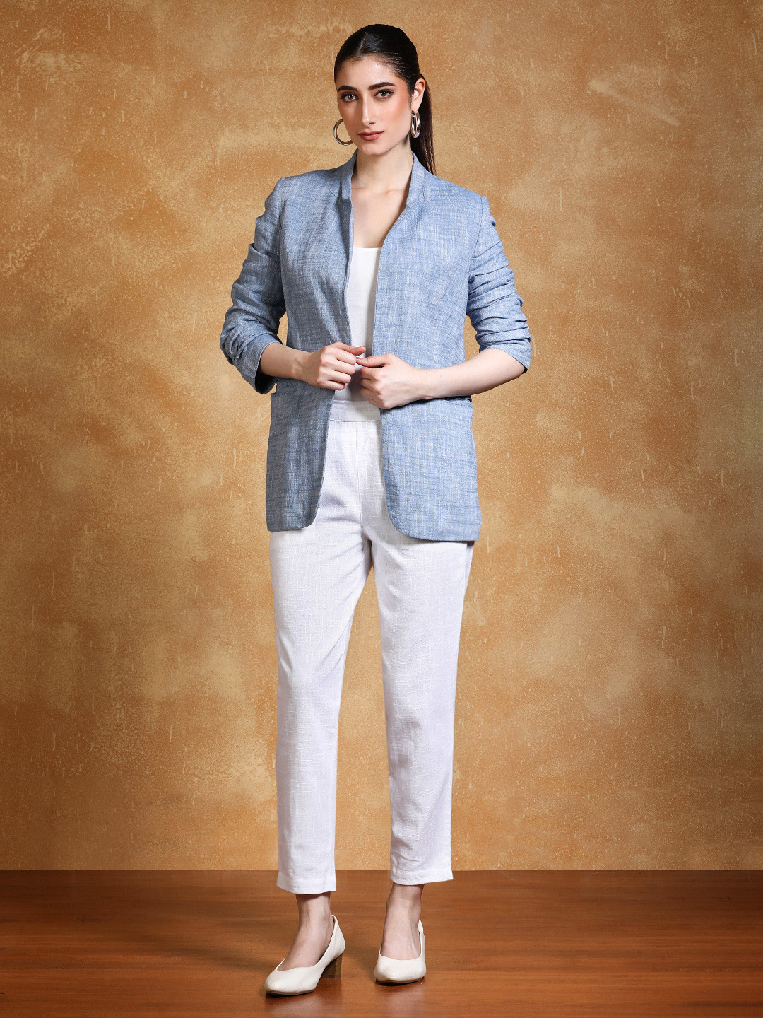 Jaipur Kurti Women White Trousers