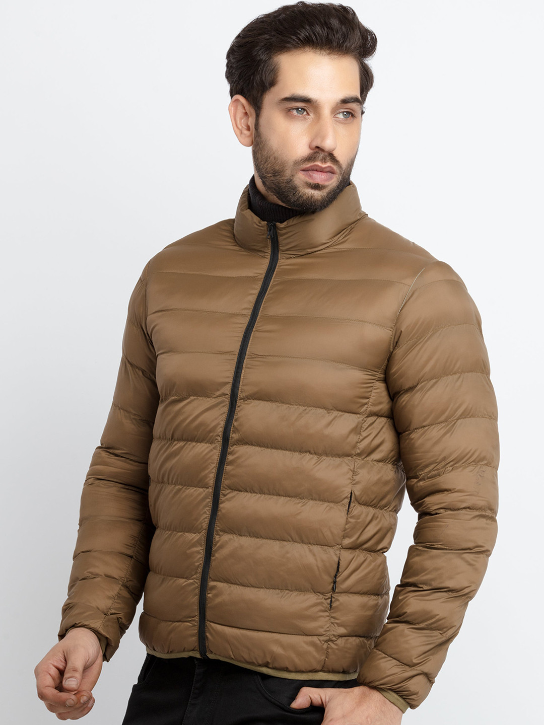 Status Quo Men Brown Quilted Jacket