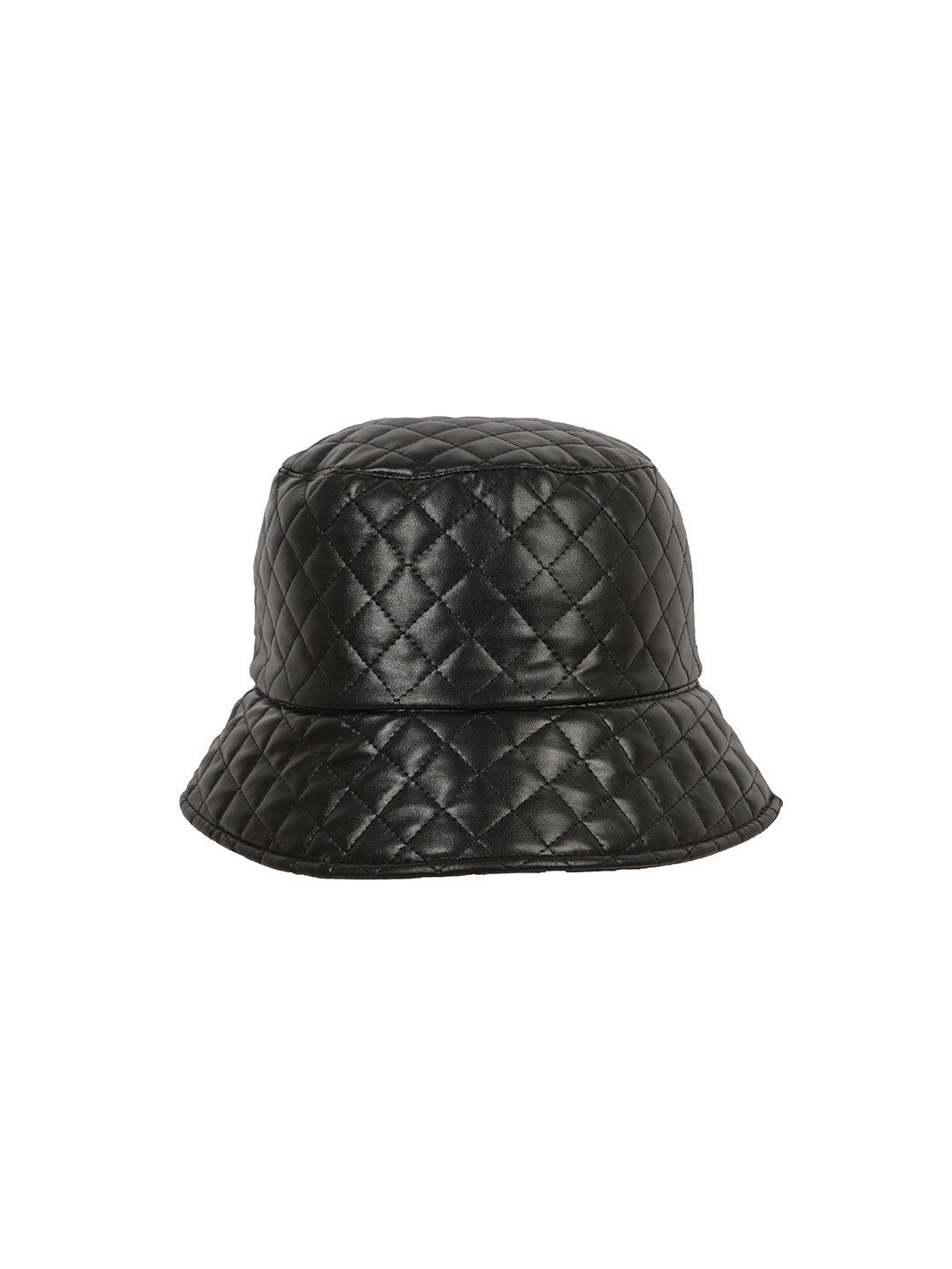 FabSeasons Adults Black Solid Textured Bucket Hat