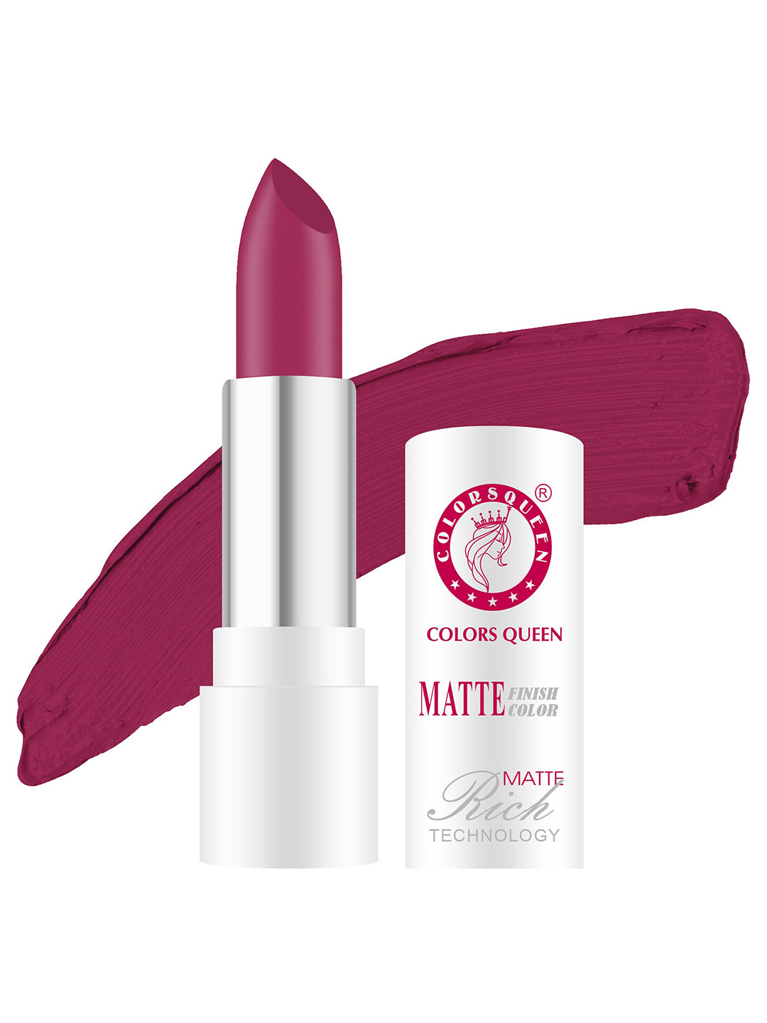 Colors Queen Rich Matte Non-Transfer Long-Lasting Lipstick 3 g- Glam Pink