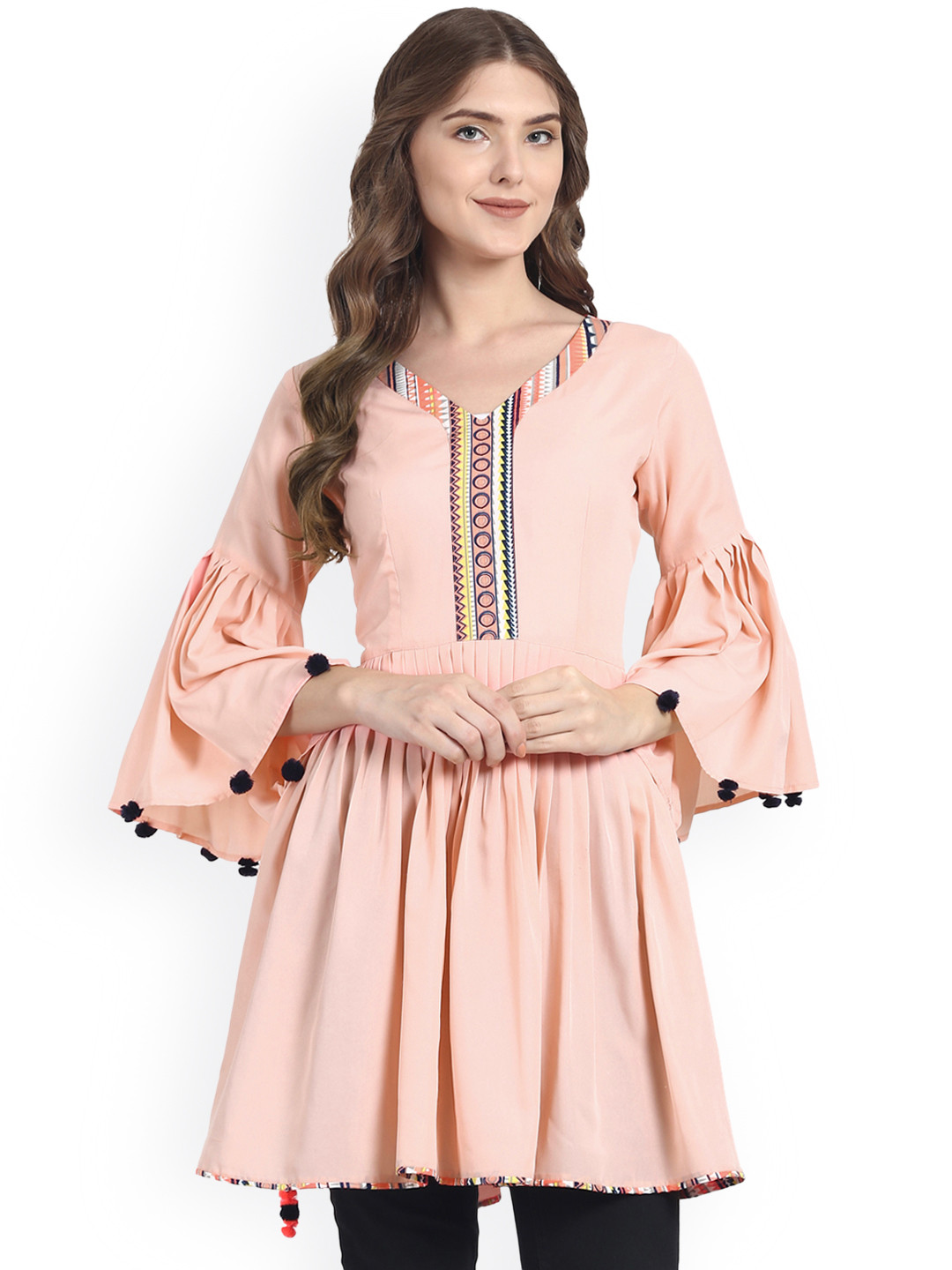 Nayo Pink Solid Tunic