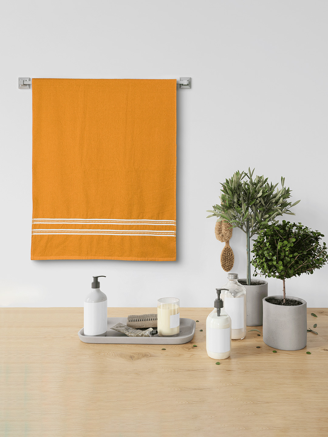 Urban Magic Yellow Solid 380 GSM Bath Towel