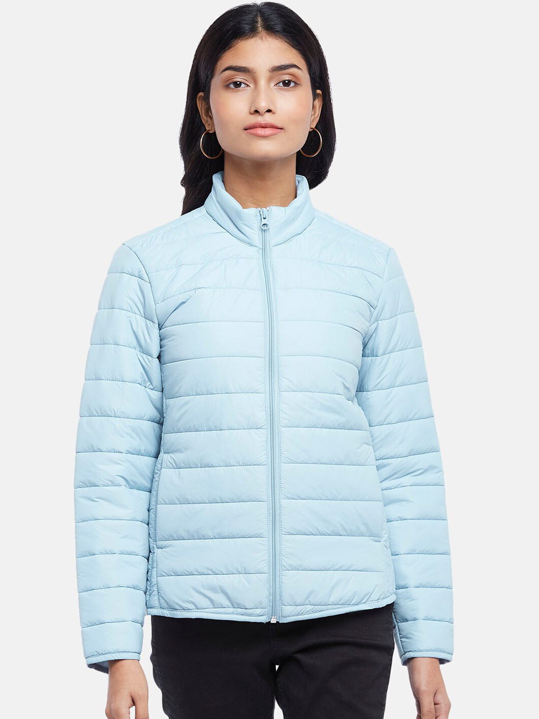 Honey by Pantaloons Women Blue Puffer Jacket