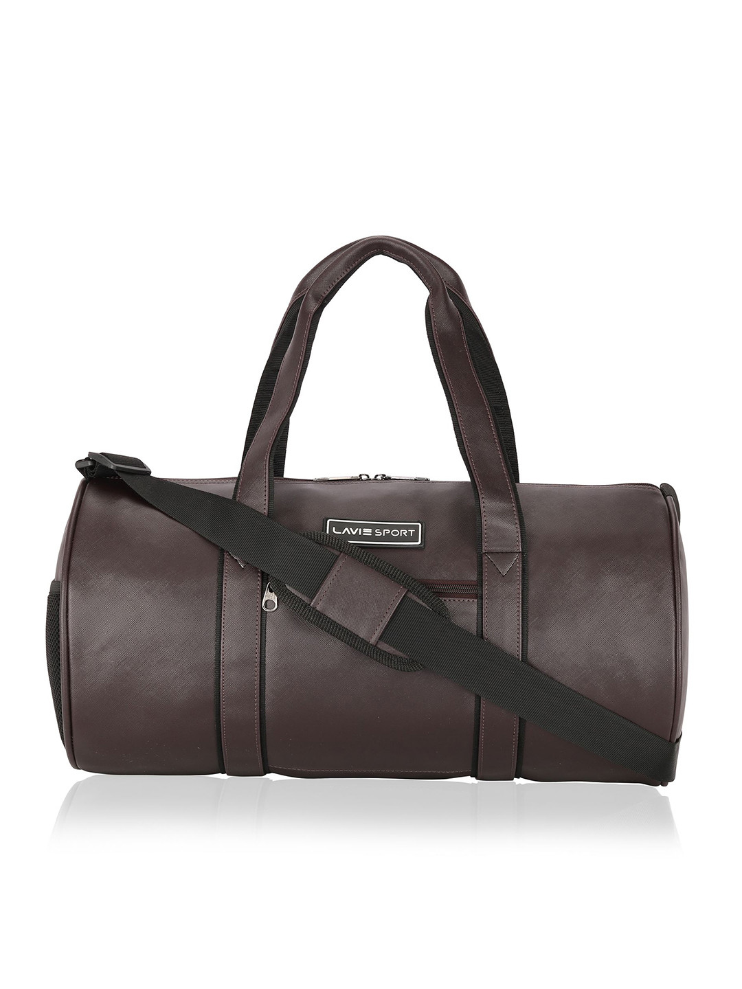 LAVIE SPORT Brown Olympic 27L Synthetic Leather Gym Duffel Bag