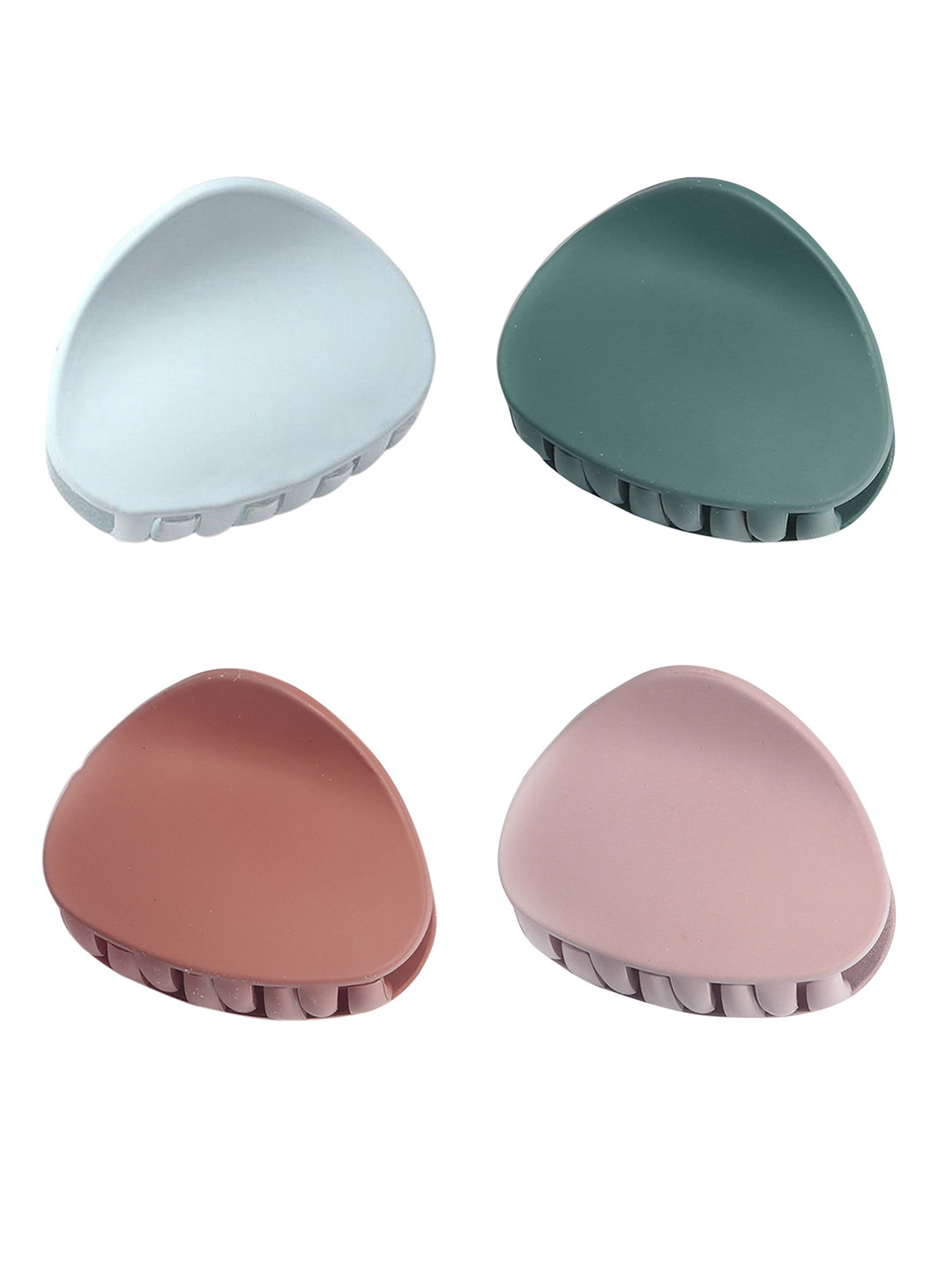 Melbees by Yellow Chimes Girls Green & Brown Set of 4 Claw Clip