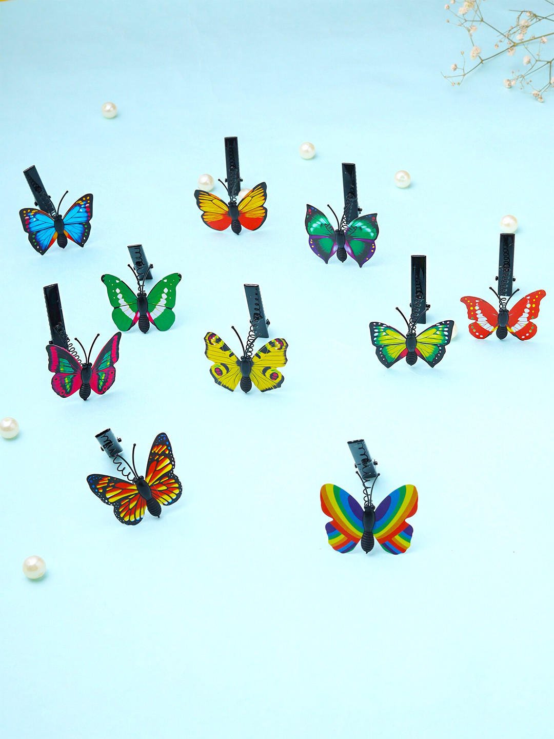 Melbees by Yellow Chimes Girls Set of 12 Butterfly Alligator Hair Clip