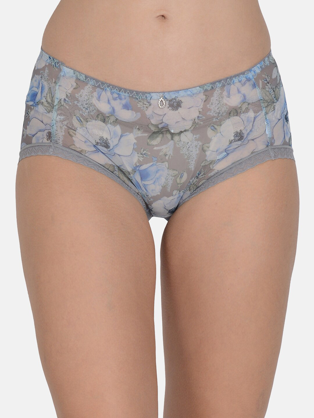 mod & shy Women Grey & Blue Printed Hipster Briefs MU197new