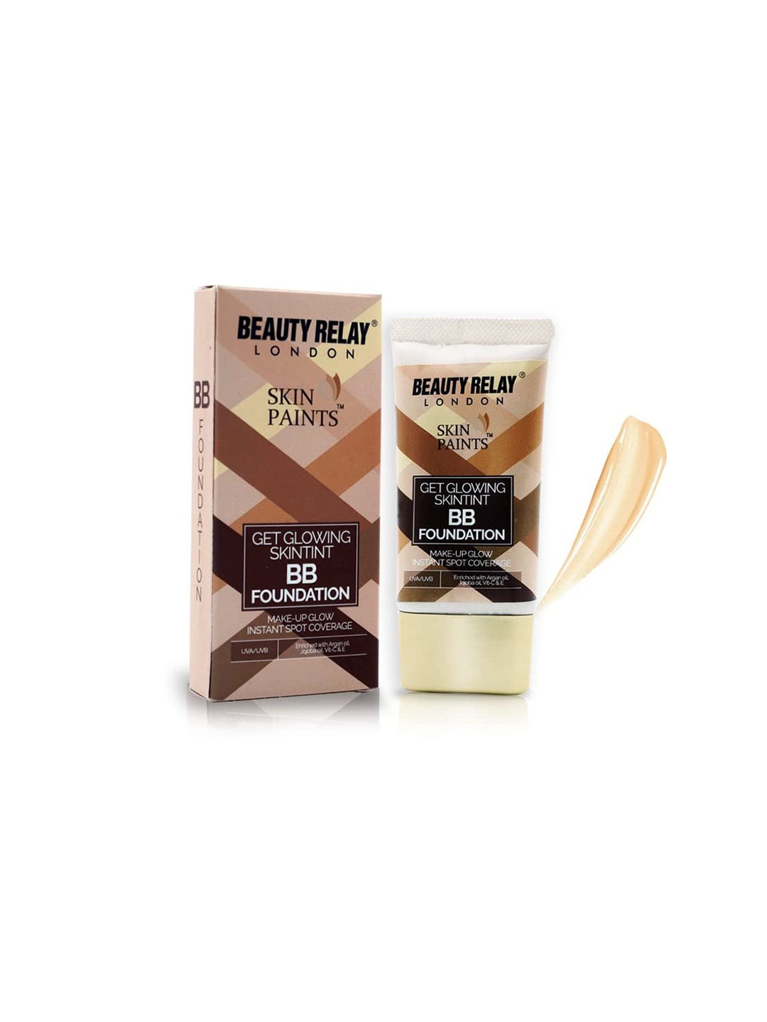 BeautyRelay London Skin Paints Get Glowing Skintint BB Foundation 30g - Warm Nude 128
