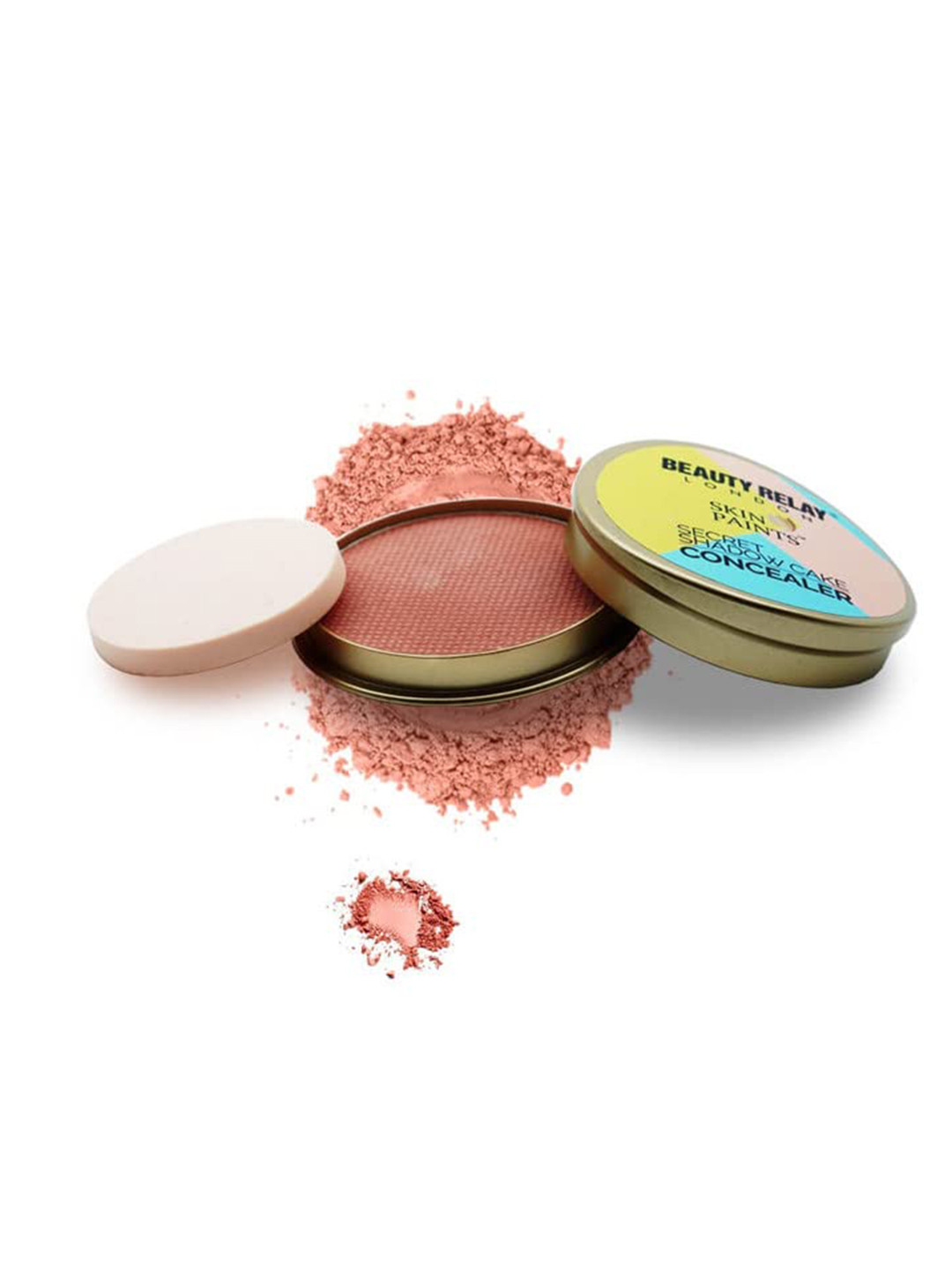 BeautyRelay London Women Peach Skin Paints Secret Shadow Cake Concealer Powder 18g - Peach