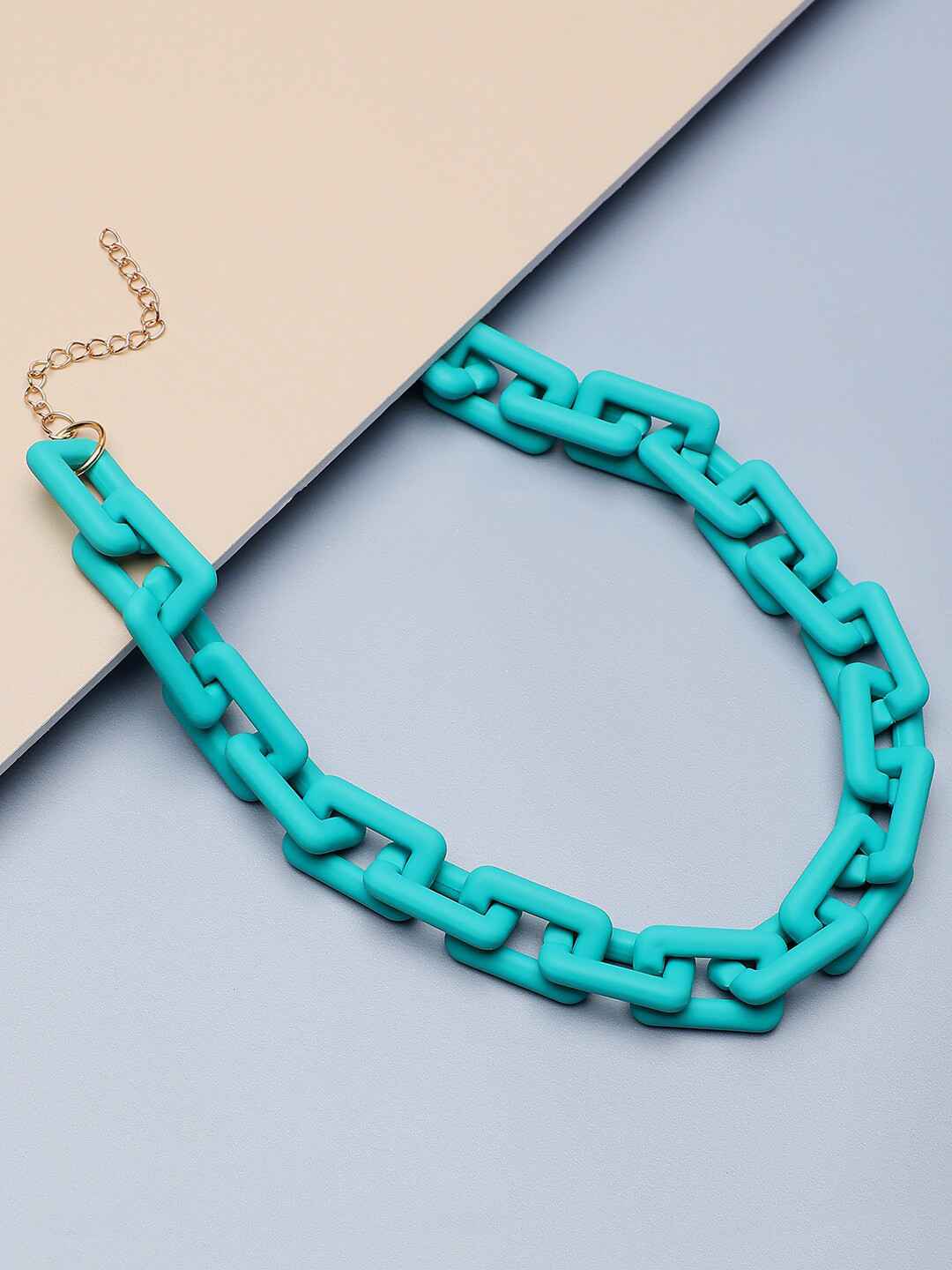 SOHI Gold-Toned & Green Gold-Plated Chain