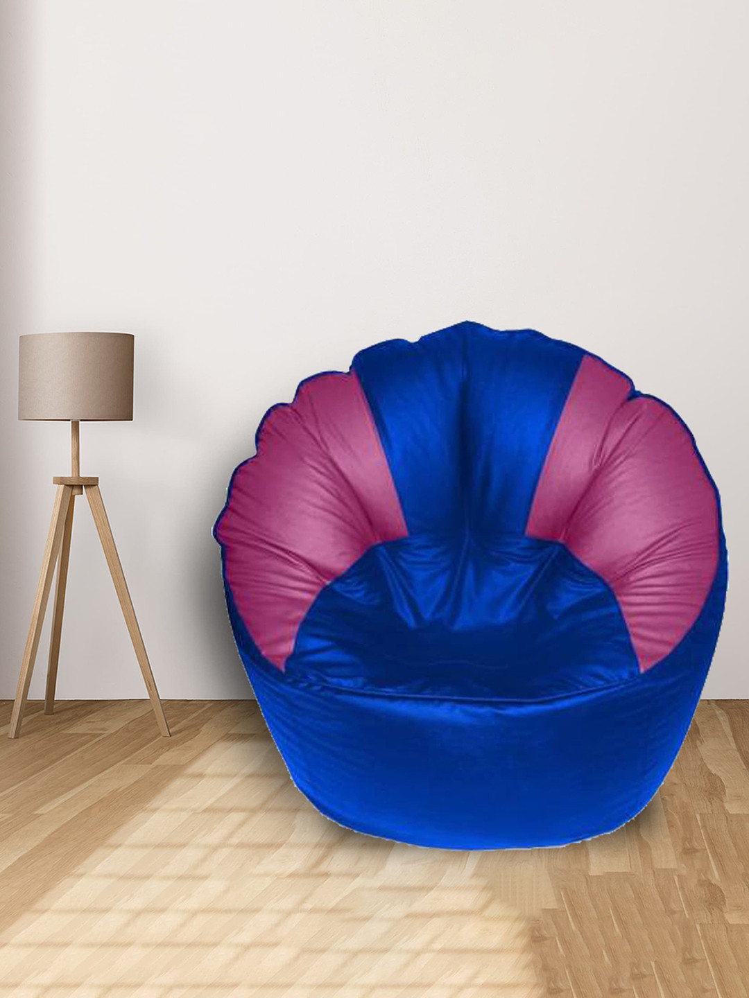 SHIRA 24 Blue & Pink Colourblocked Bean Bag Cover