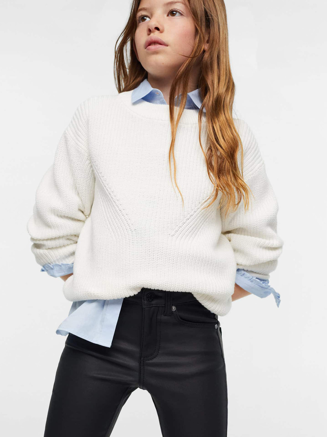 Mango Kids Girls Sustainable Regular Fit Stretchable Jeans