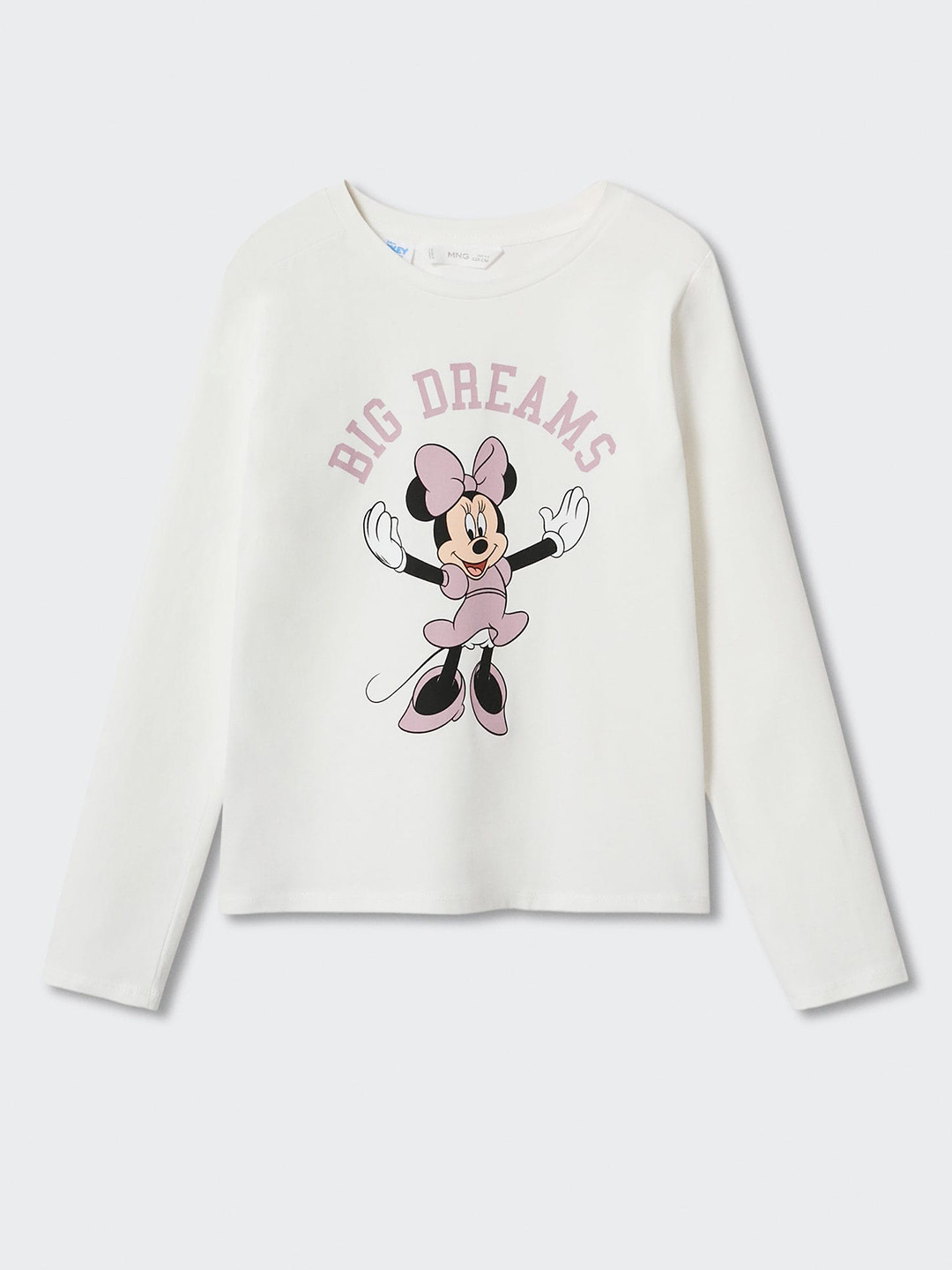 Mango Kids Girls Minnie Mouse Printed Sustainable Pure Cotton T-shirt
