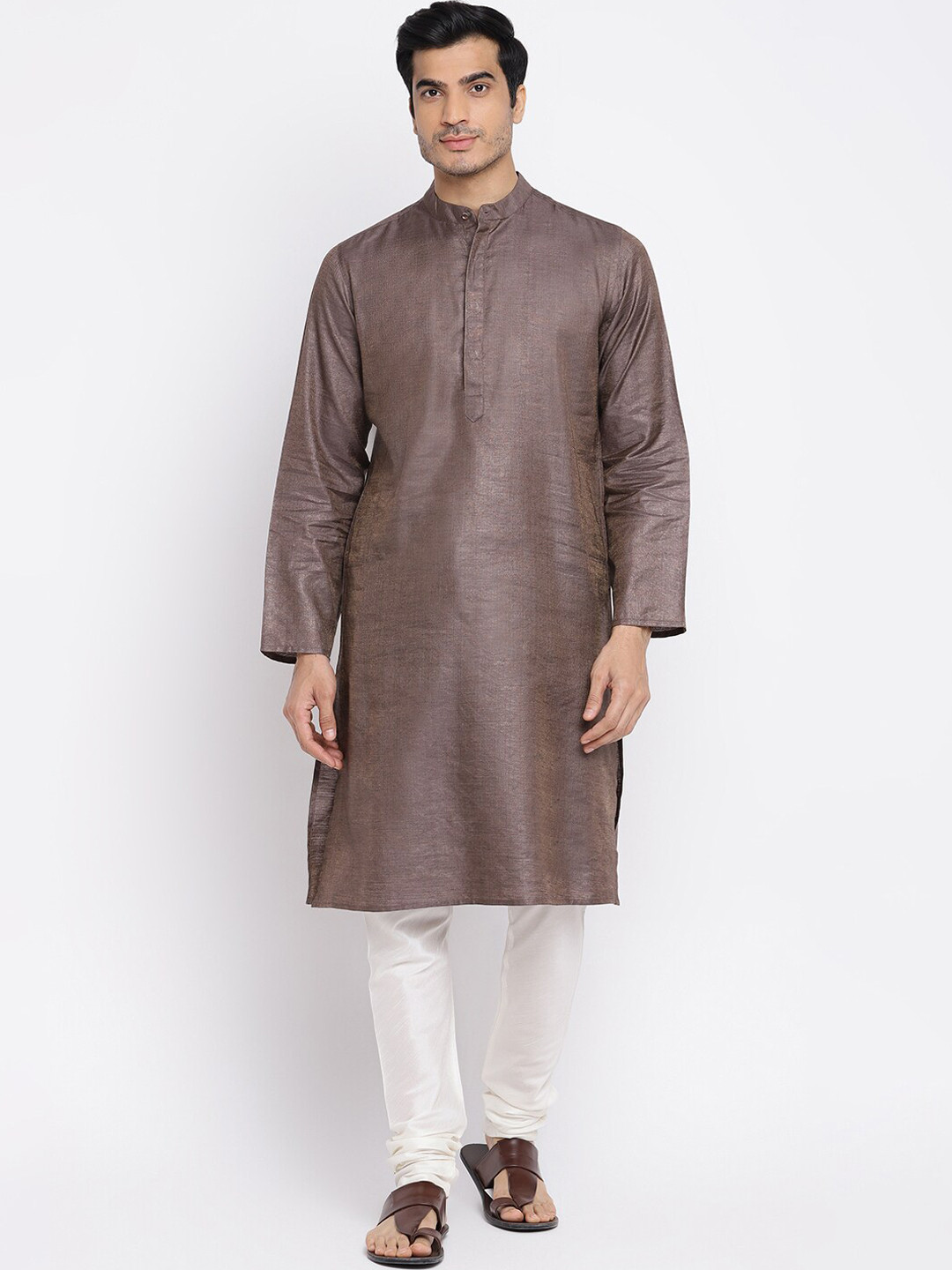 Fabindia Men Brown Kurta