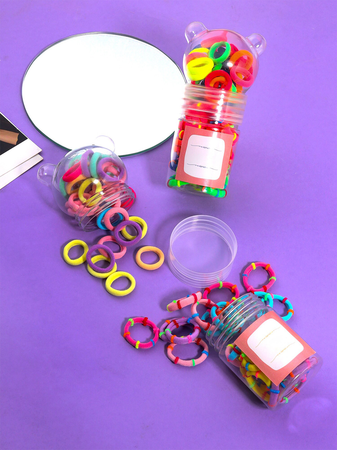 Melbees by Yellow Chimes Girls 100 Pieces Rubber Band  With Storage Box