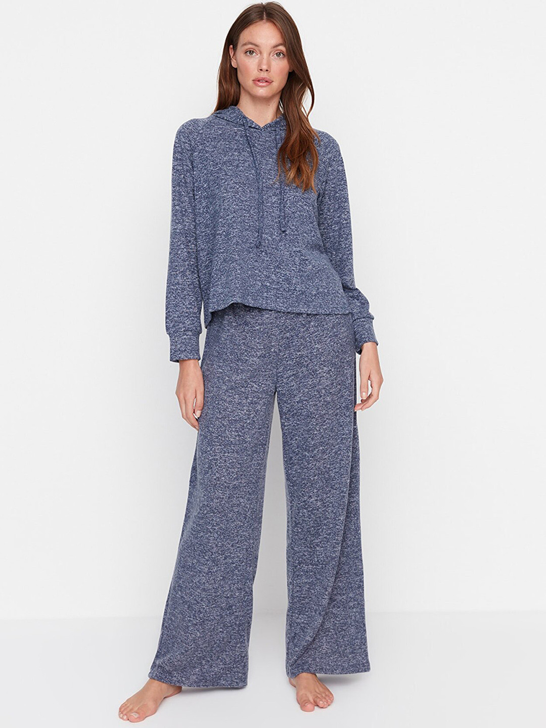 Trendyol Women Self Design Night suit