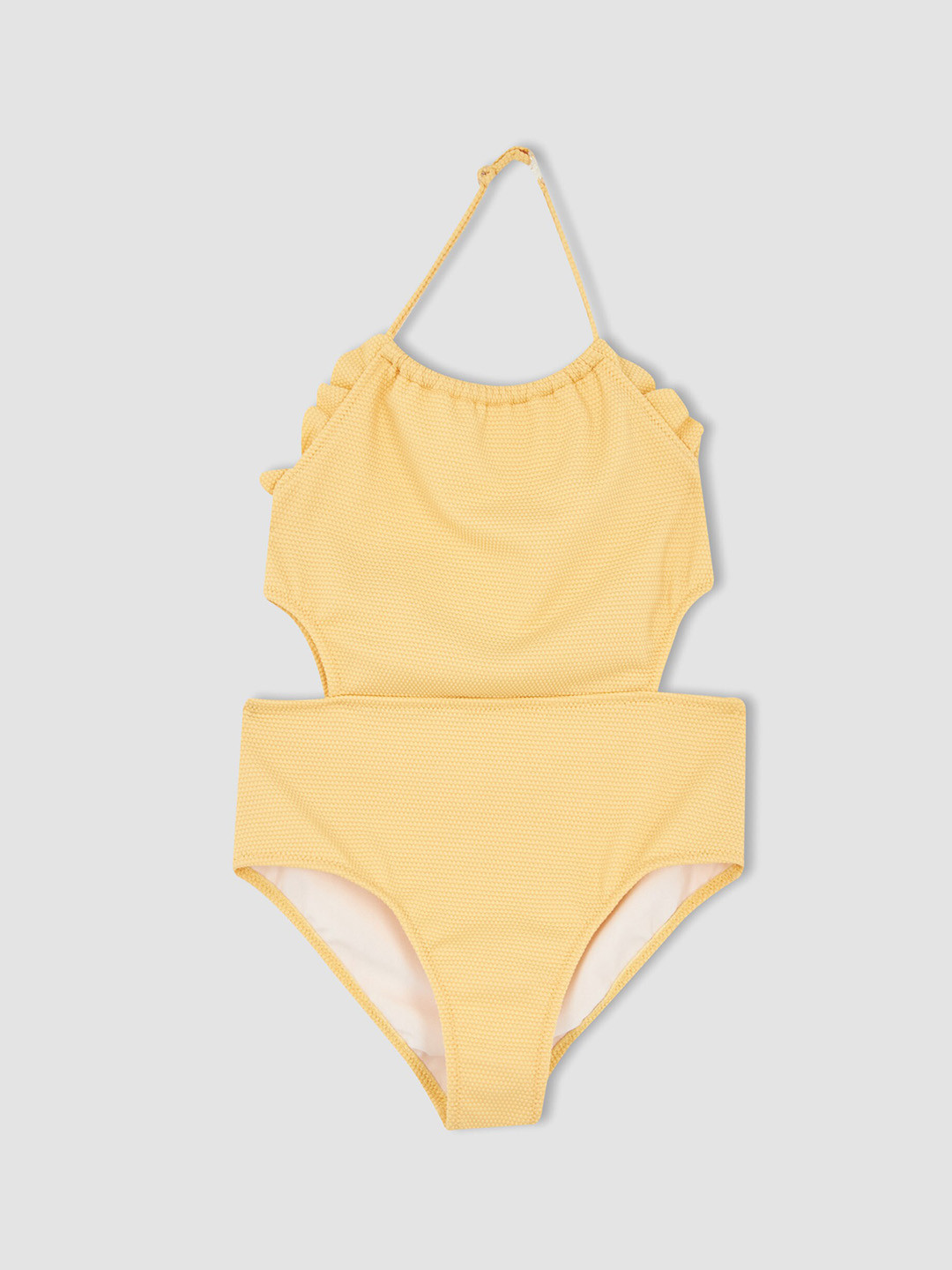 DeFacto Girls Yellow Solid Bodysuit