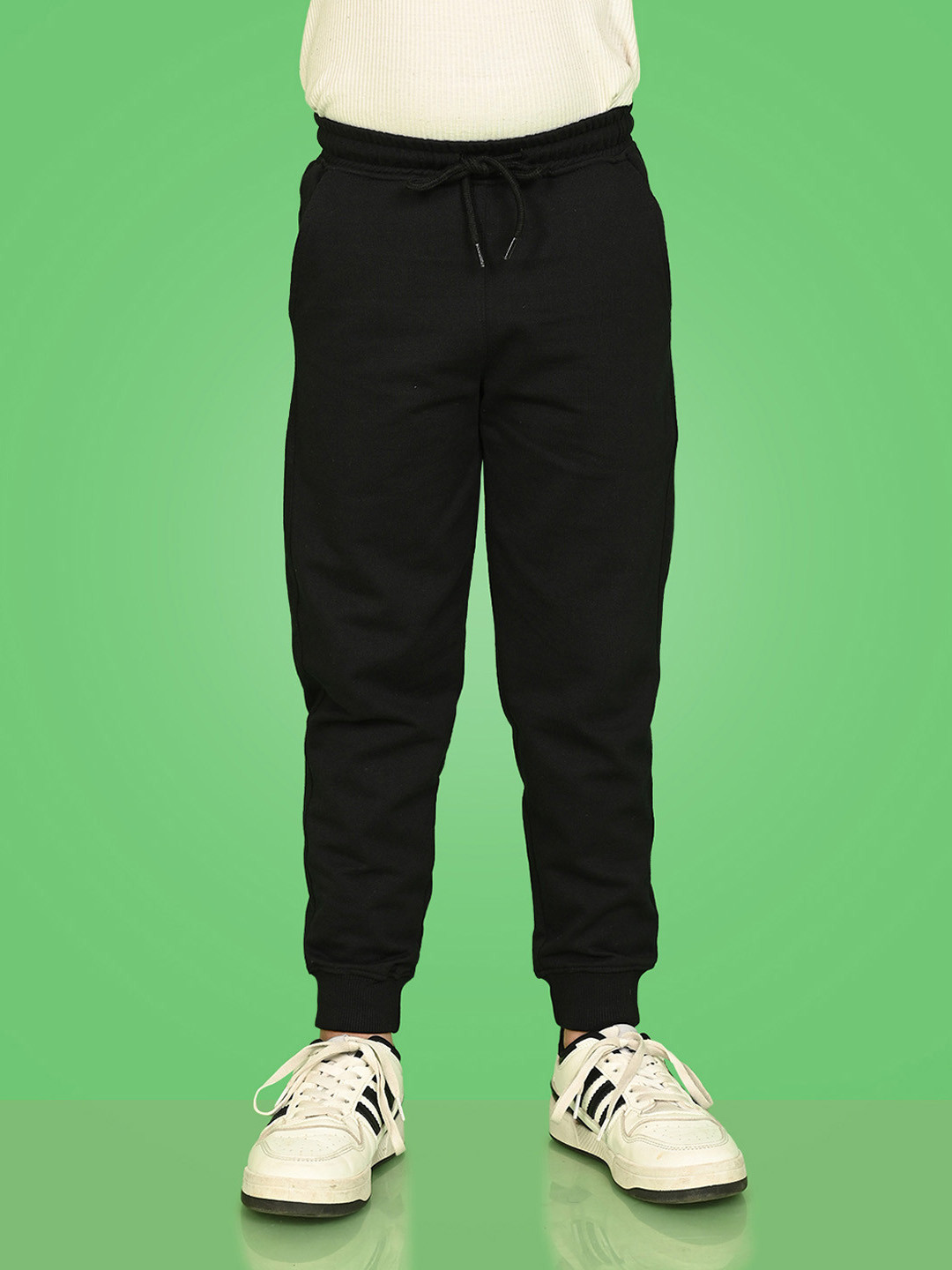 NUSYL Kids Black Solid Joggers