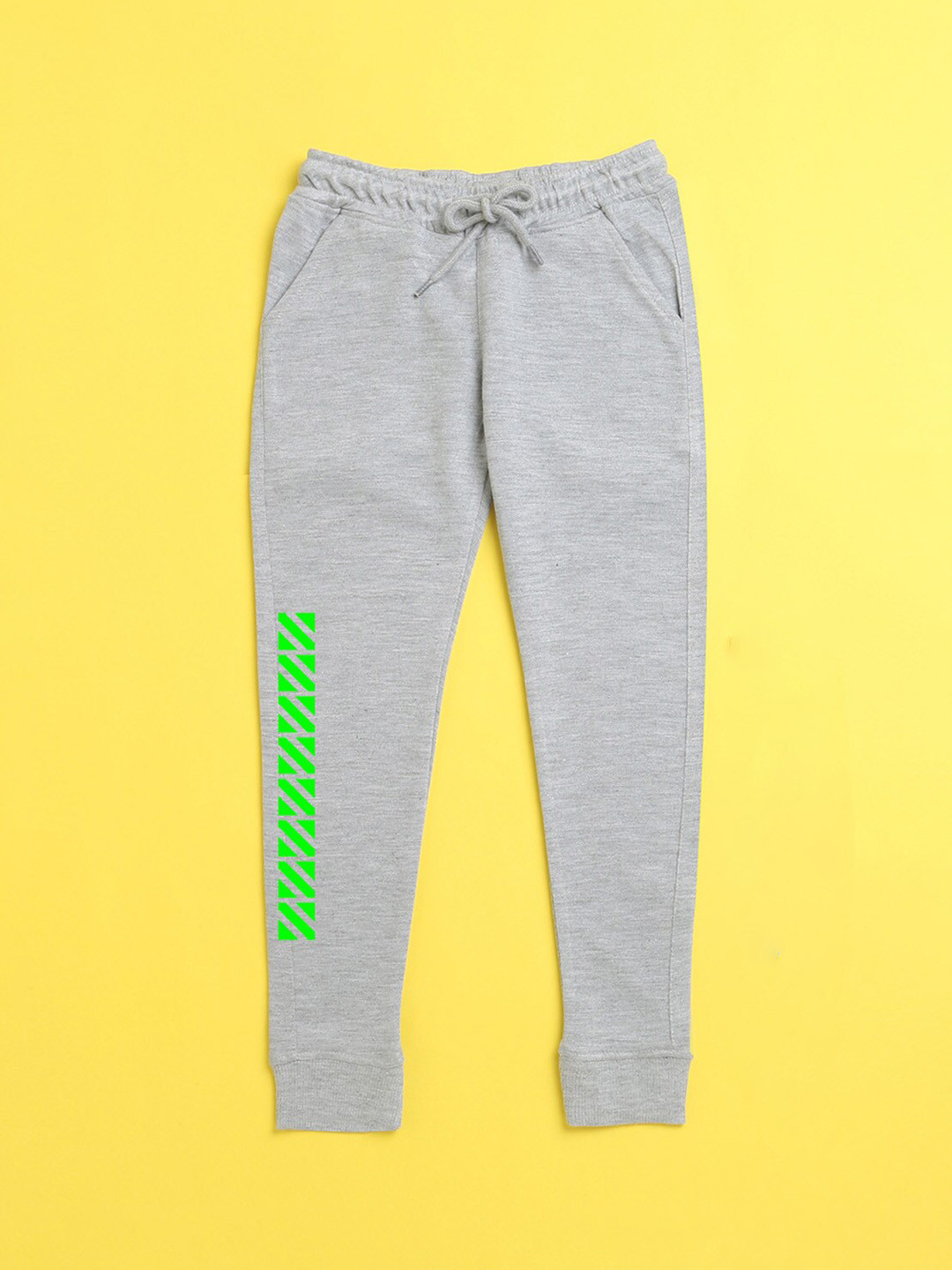 NUSYL Unisex Kids Grey Polyester Track Pants