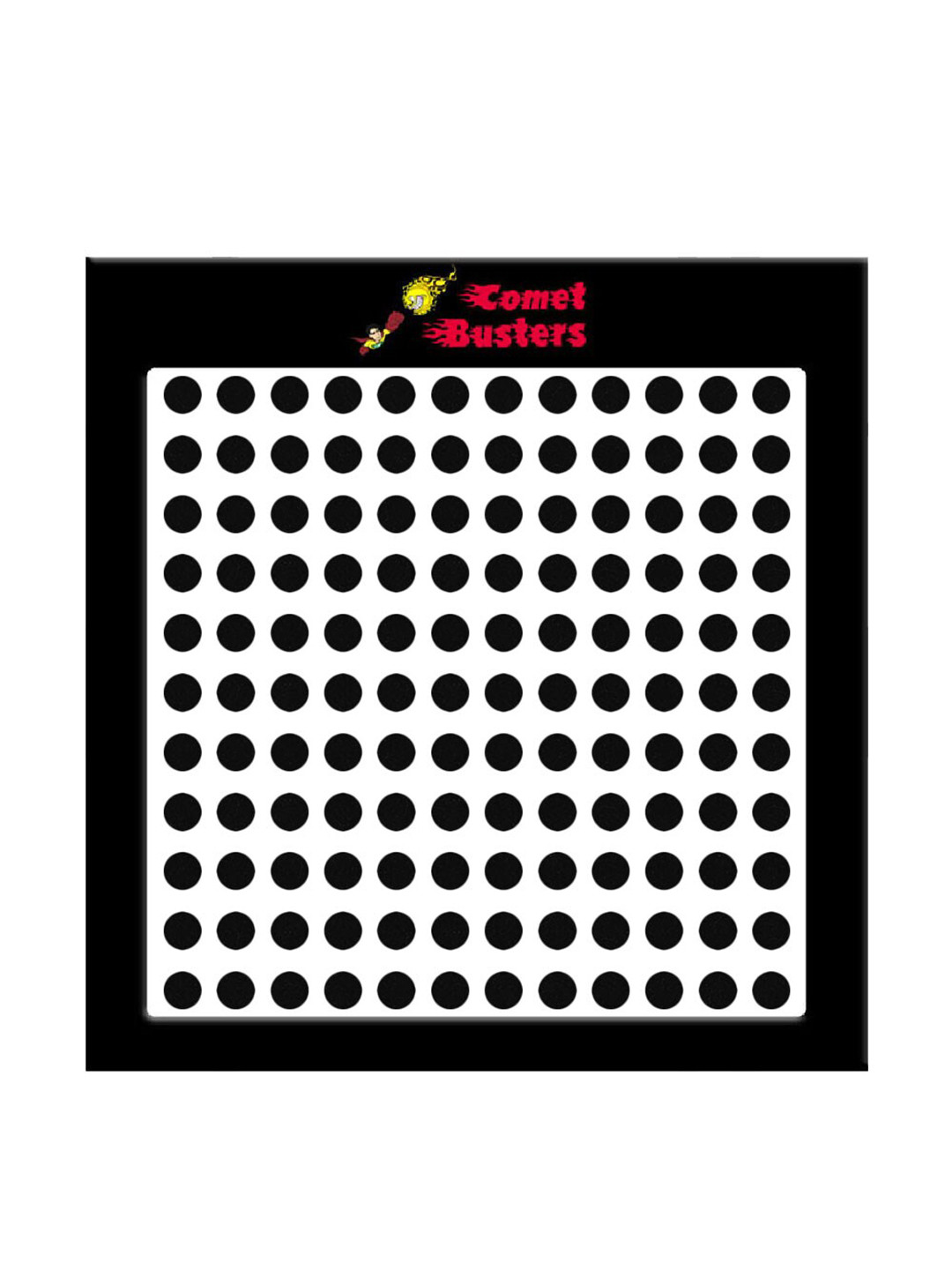 Comet Busters 132 Pcs Reusable Designer Bindis - Black
