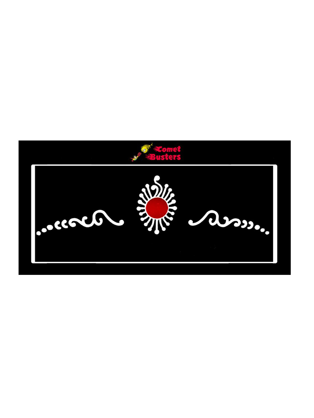Comet Busters 3 Pcs Reusable Bengali Bridal Bindis - White & Red