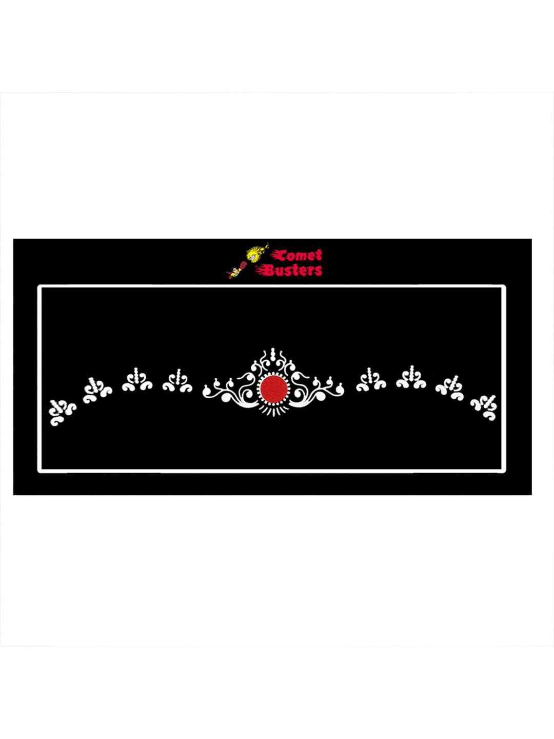 Comet Busters 9 Pcs Reusable Bengali Bridal Bindis - White & Red