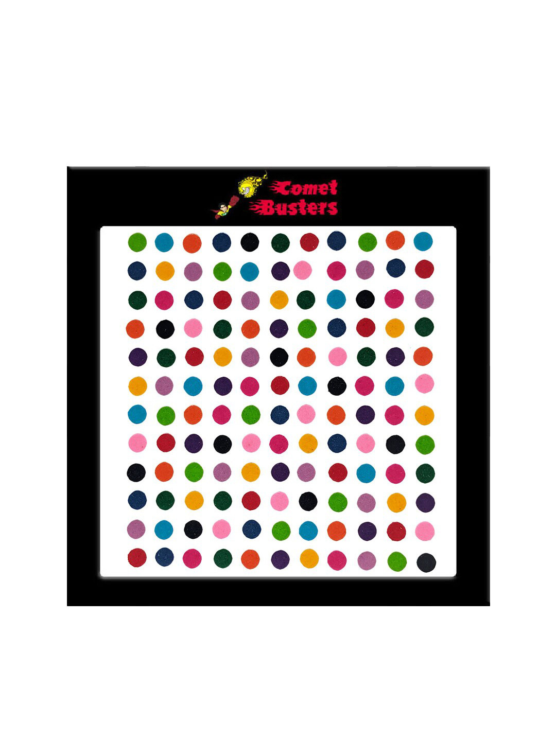 Comet Busters 132 Pcs Reusable Designer Bindis - Multicoloured
