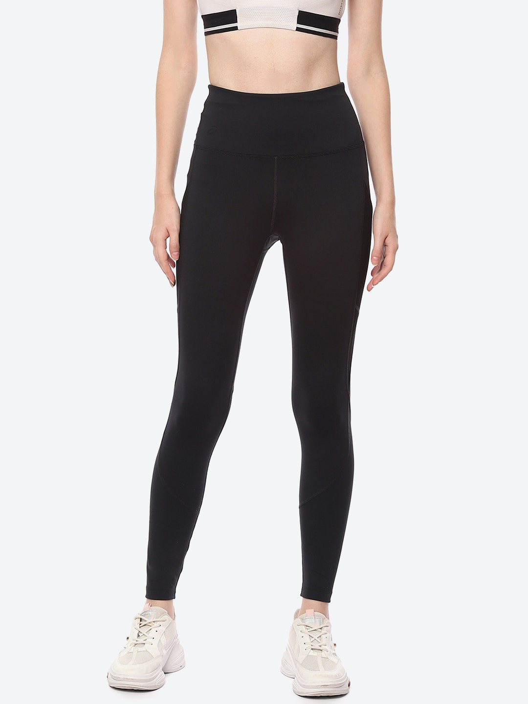 ASICS Women Black Solid Movekoyo Ankle Length Training Tights